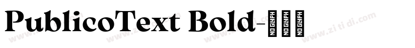 PublicoText Bold字体转换